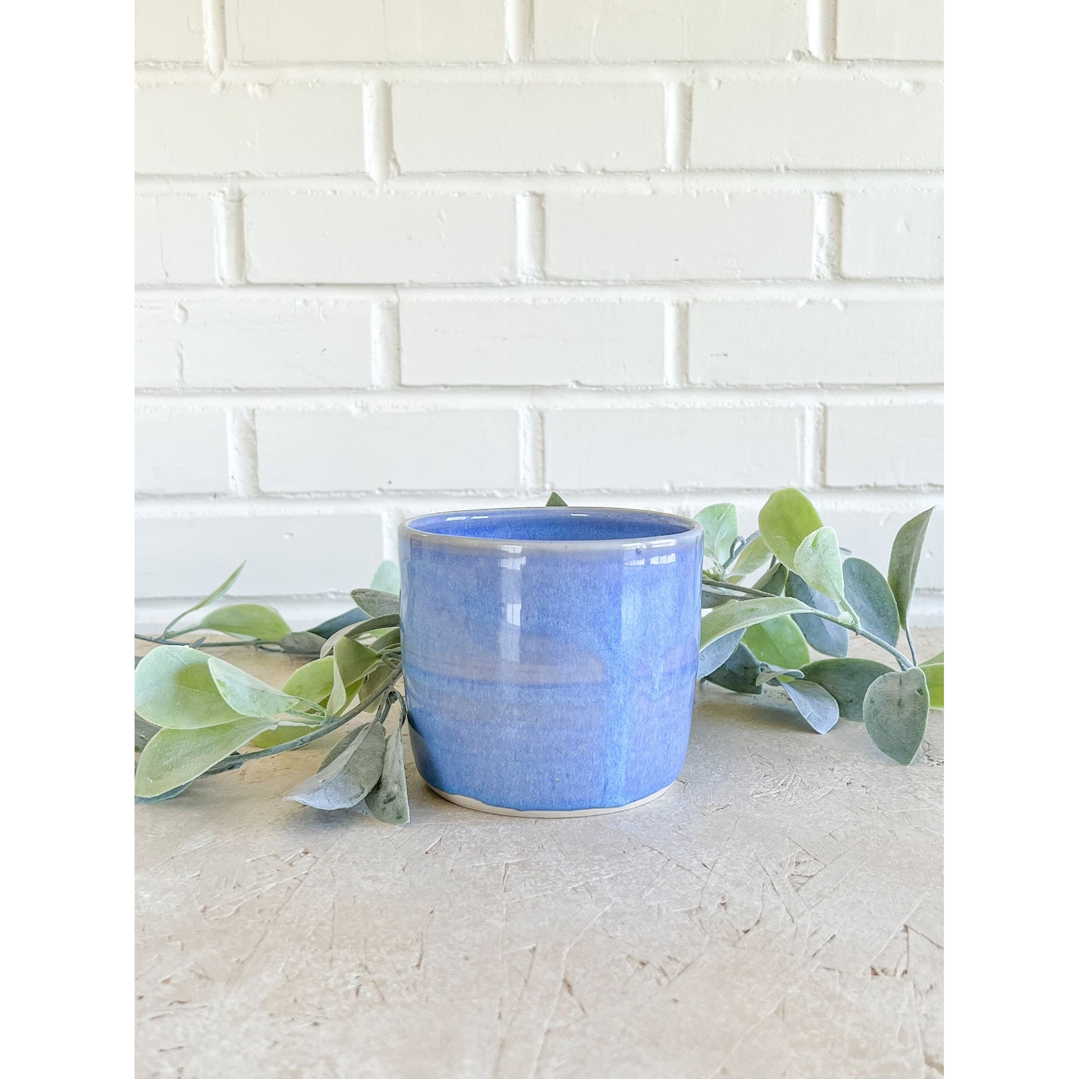 Blue Ceramic Pot by Potted Peach Ceramics